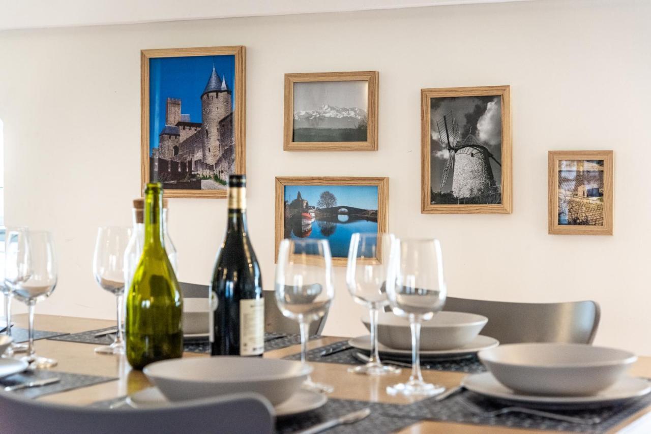 L'Escapade - Parking Gratuit - Wifi - Climatisation - Proche Cite - Tout Equipee Carcassonne Bagian luar foto